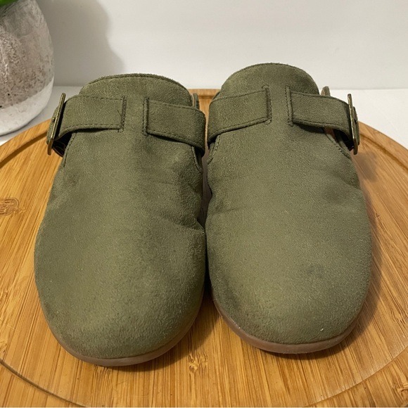 Zodiac Maui Green Faux Suede Clogs Women's 8 Boho Lined Slip On Mule Cozy Cabin - Picture 4 of 9